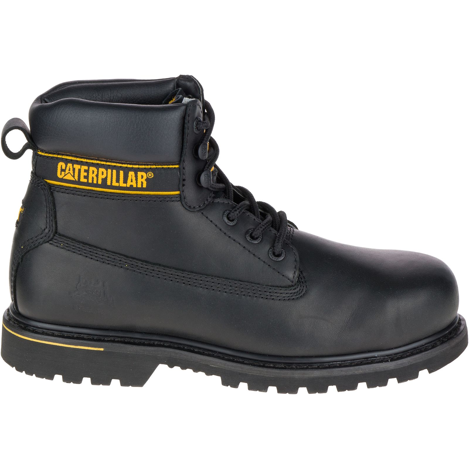 Caterpillar Boots South Africa - Cat Men's Holton Steel Toe S3 Hro Src Work Boots Black KV7096453